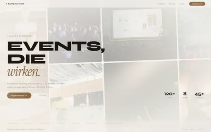 Konzeptentwurf: Bureau Noir — Event & Agentur