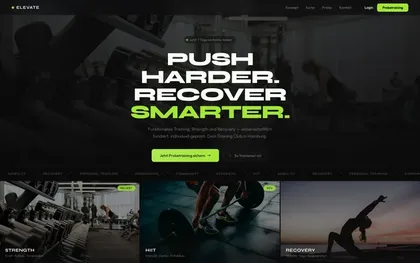 Konzeptentwurf: Elevate — Fitness & Training
