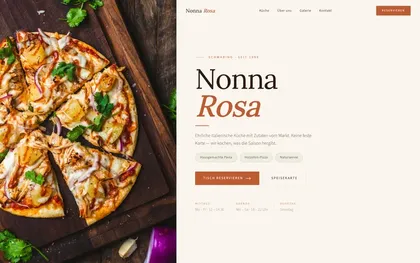 Konzeptentwurf: Nonna Rosa — Restaurant