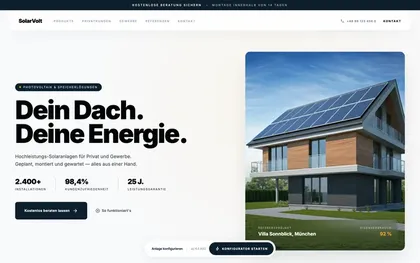 Konzeptentwurf: SolarVolt — Photovoltaik